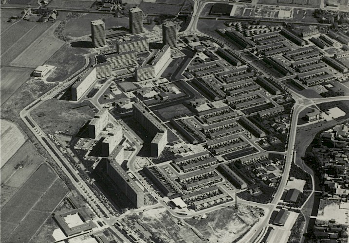 Luchtfoto wijk Palenstein 1973