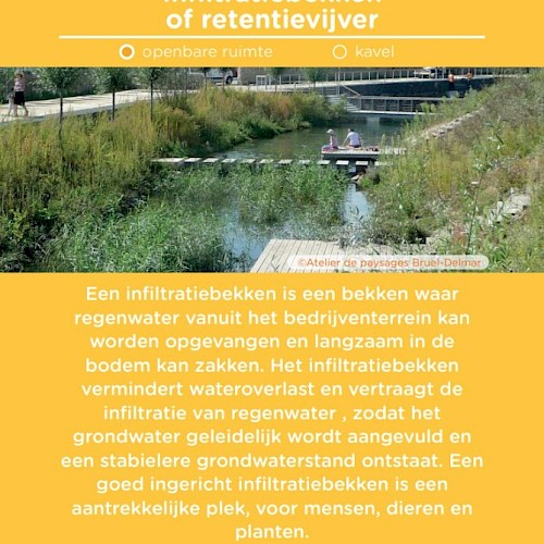 Voorbeeld maatregel zand: infiltratiebekken